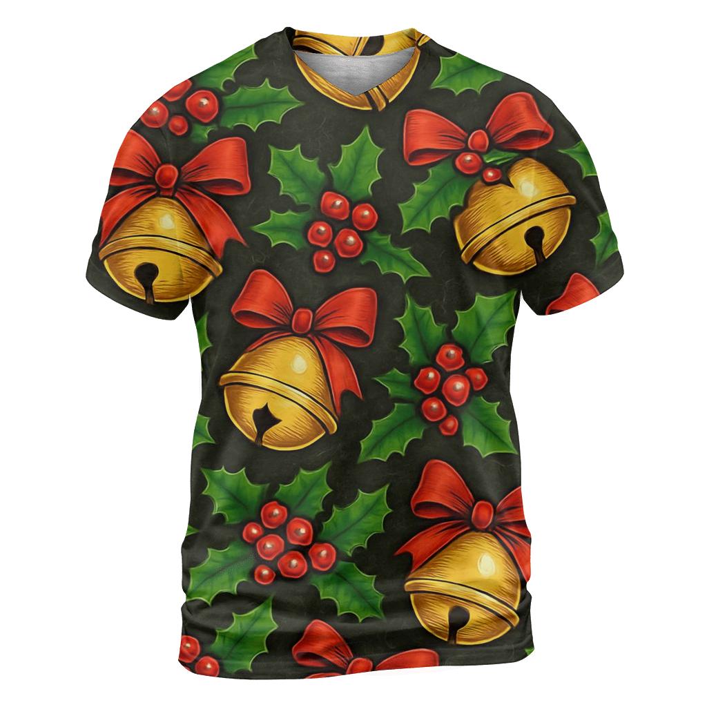 Holly Bell Tessellation On Charcoal Night vibrant all-over design tees