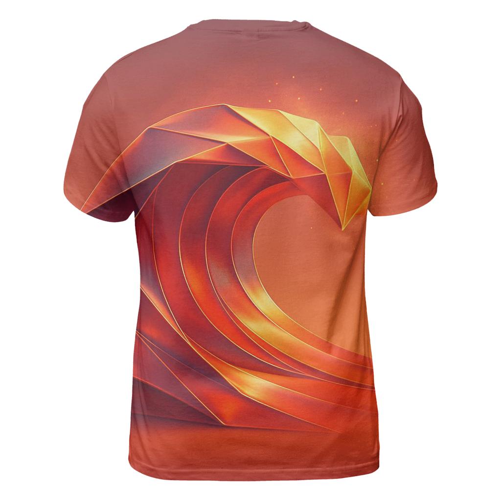 Chromatic Tidal Origami designer pattern shirts
