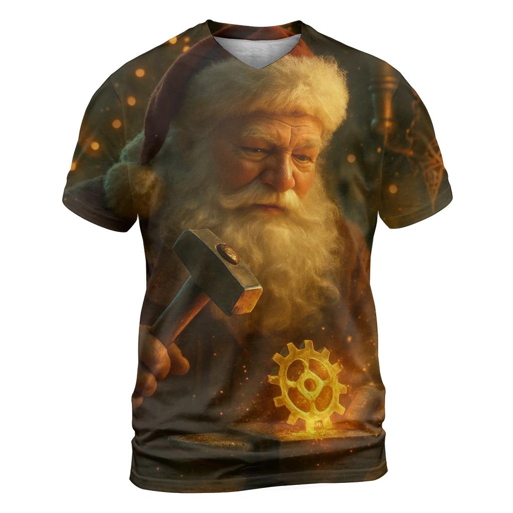 Gilded Workshop Santa Clockwork Forge personalized full print shirts