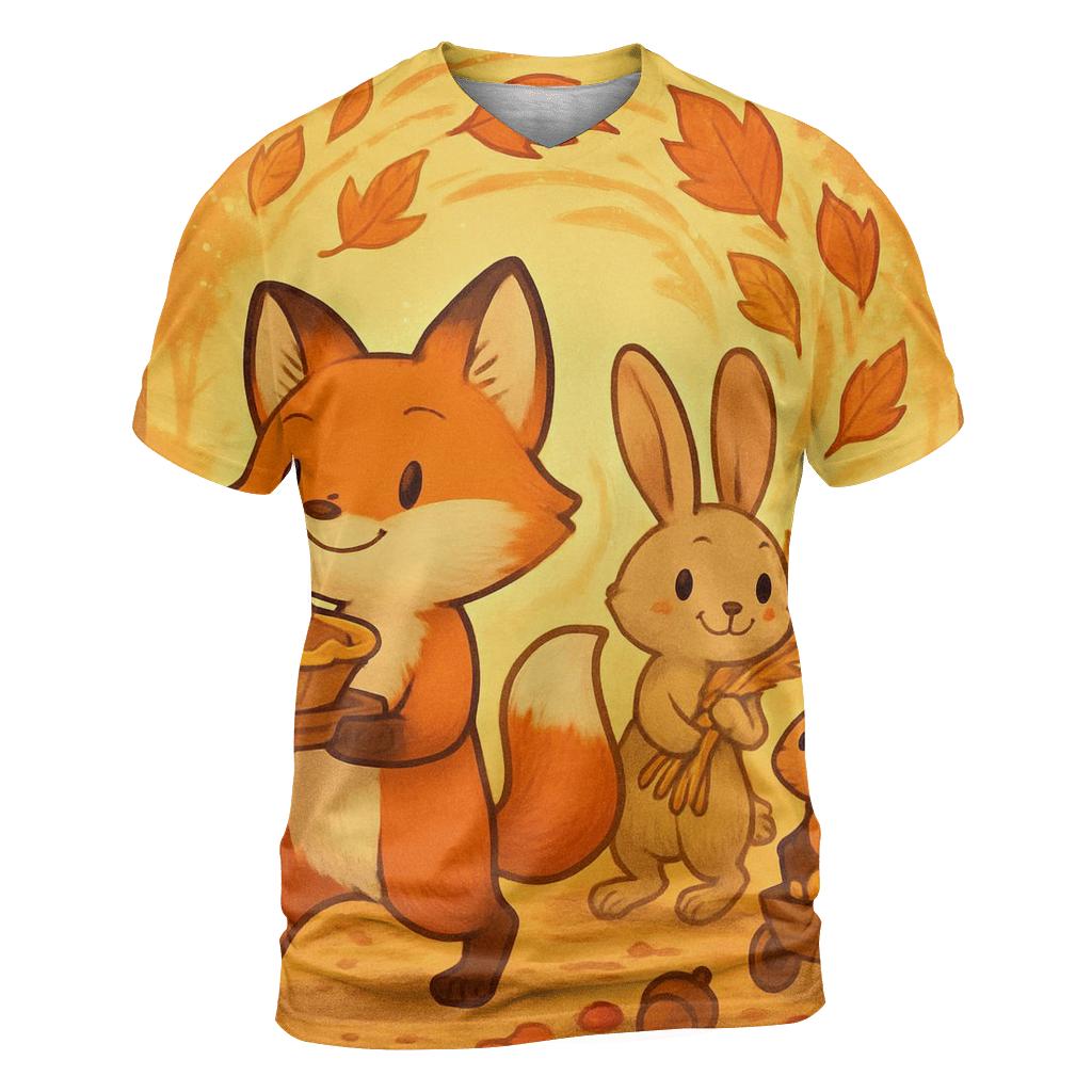 Harvest Parade Of Woodland Friends statement graphic shirts