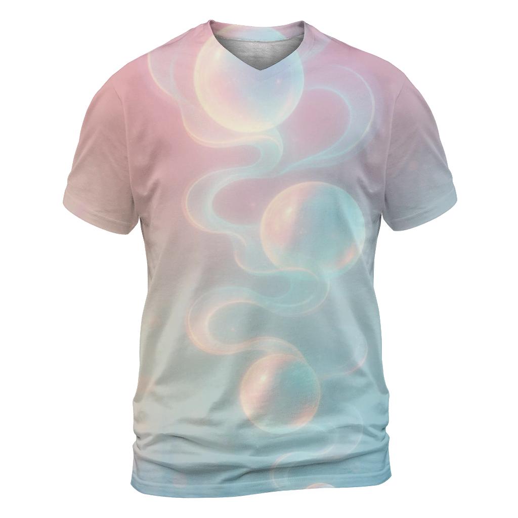Pastel Mist Lantern Garden vibrant all-over design tees