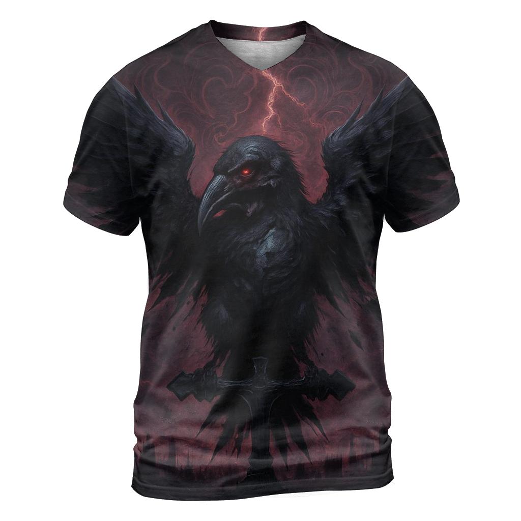 Raven Of The Iron Eclipse creative print fashion shirts