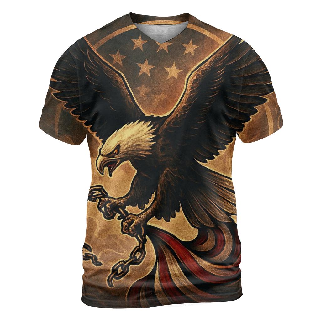 Eagle Over The Smoke Wreathed Banner personalized full print shirts