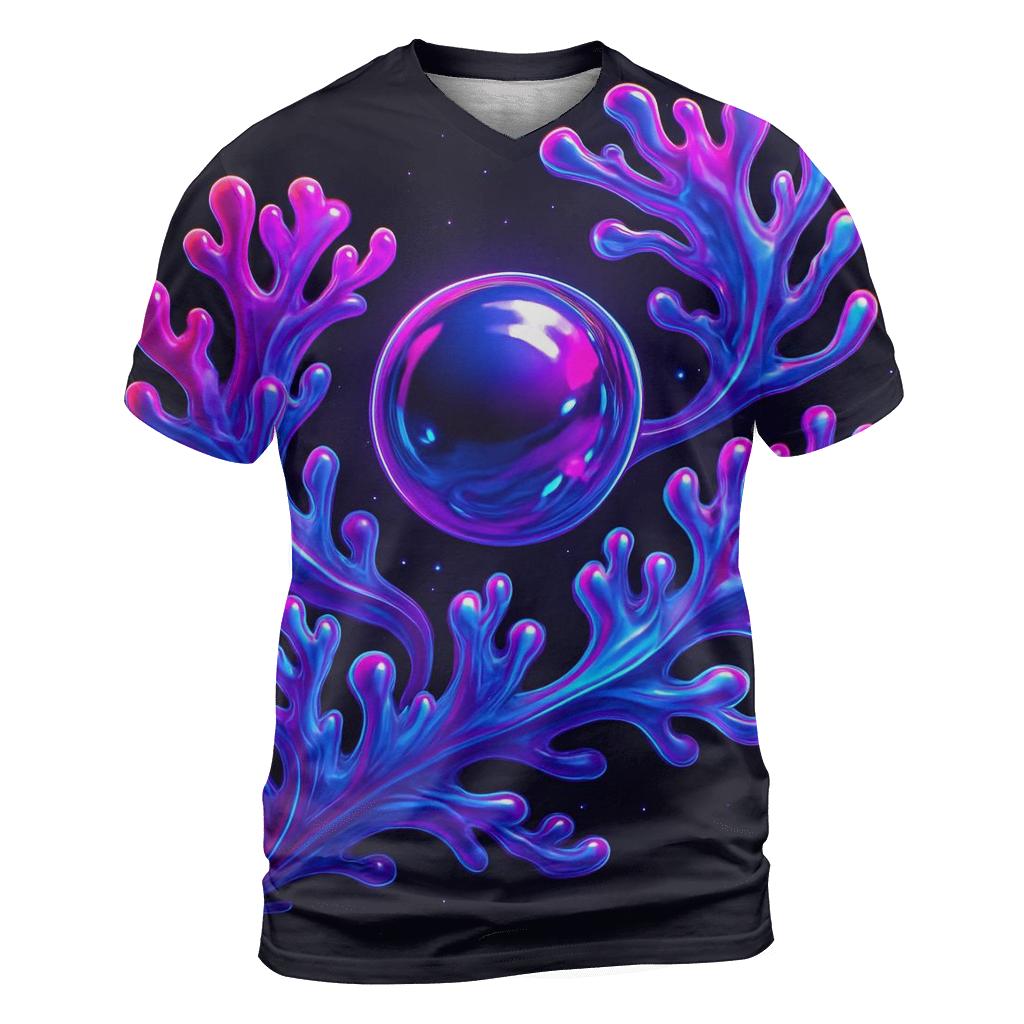 Neon Orbit Mirror Reef designer pattern shirts