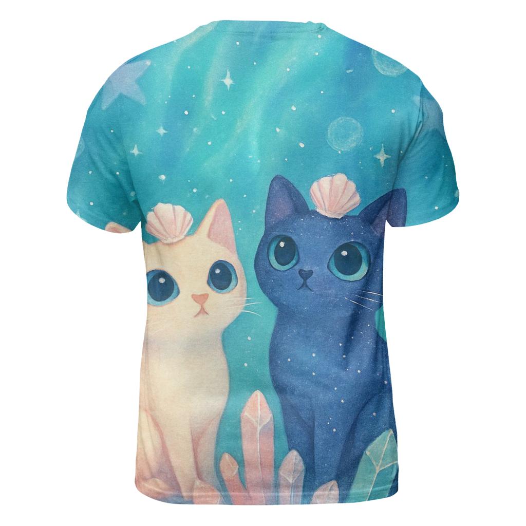 Crystal Reef Stargazer Cats statement graphic shirts