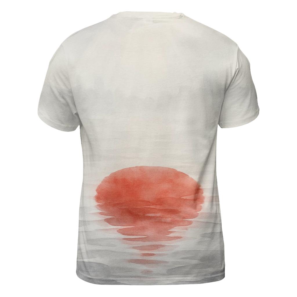 Watercolor Skyline Flag Of Japan creative print fashion shirts