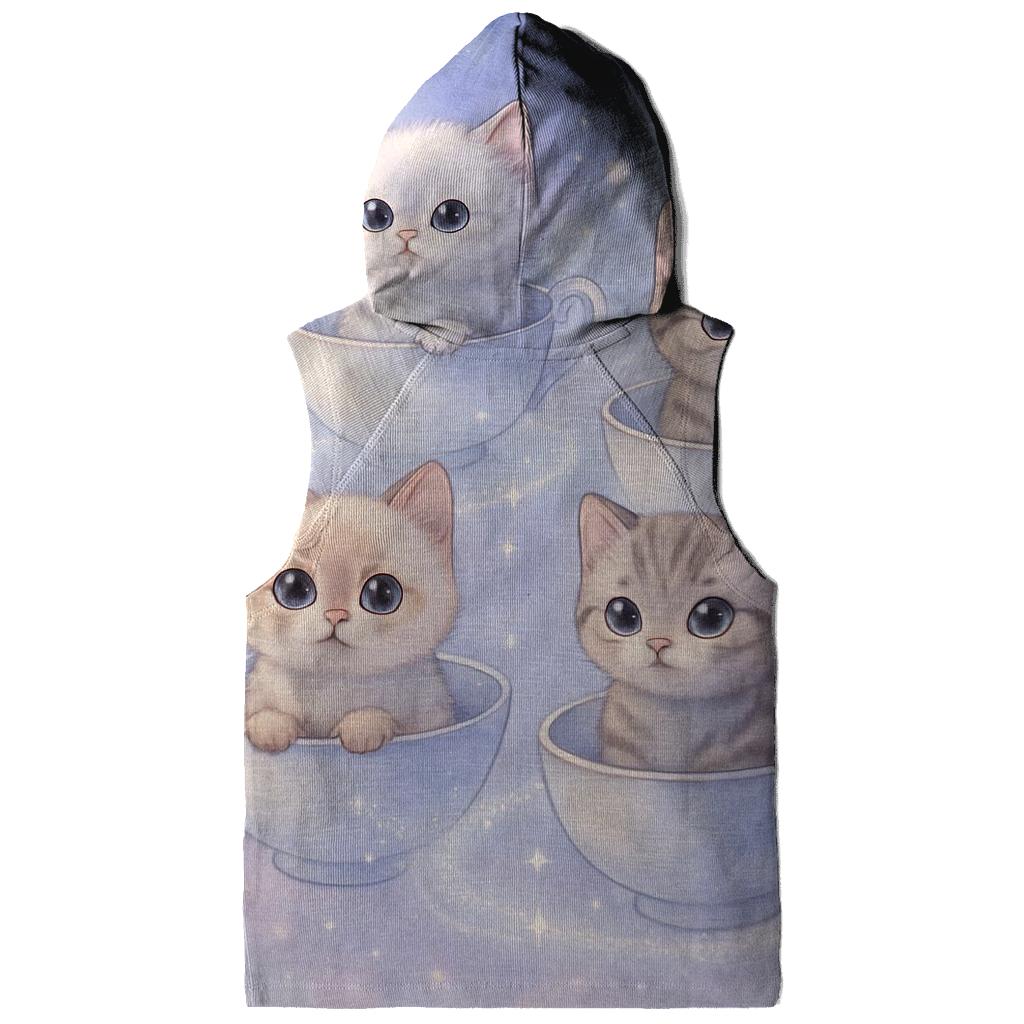 Moonlit Teacup Kitten Carousel custom hoodies