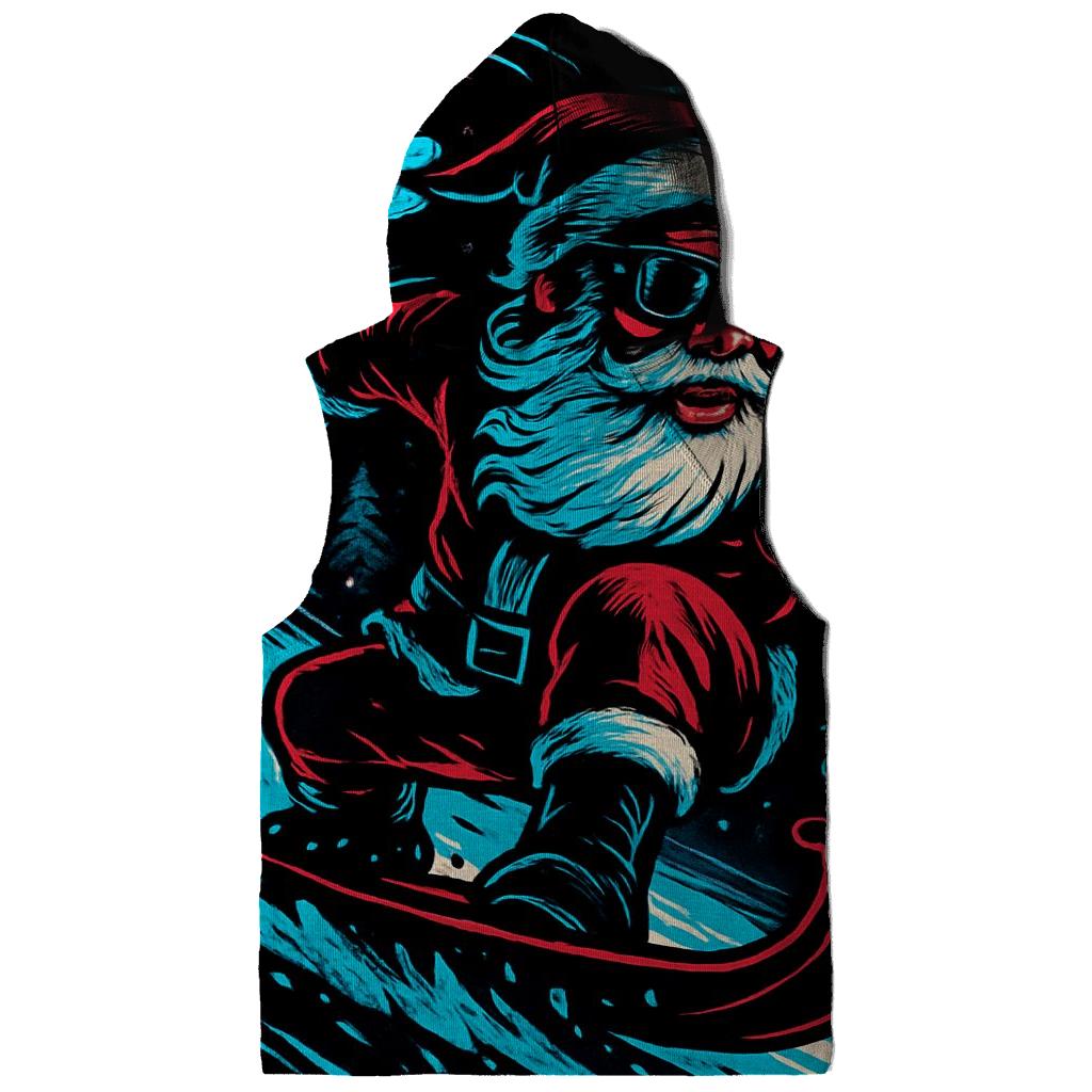 Neon Midnight Santa Snowboard Run heavyweight hoodies