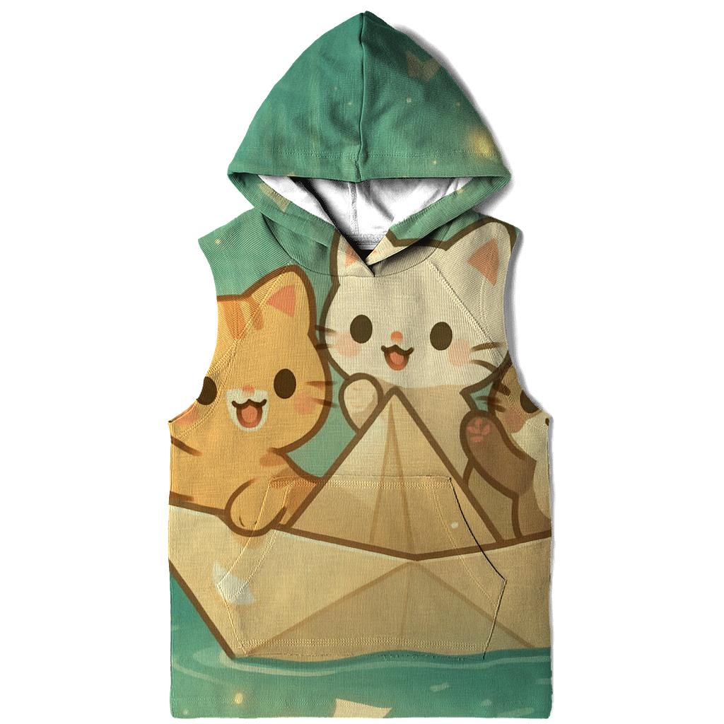 Firefly Library Kittens In A Paper Boat hoodie designs