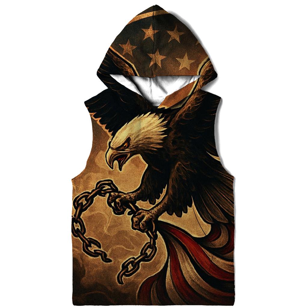 Eagle Over The Smoke Wreathed Banner embroidered hoodies