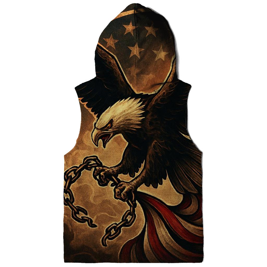 Eagle Over The Smoke Wreathed Banner embroidered hoodies