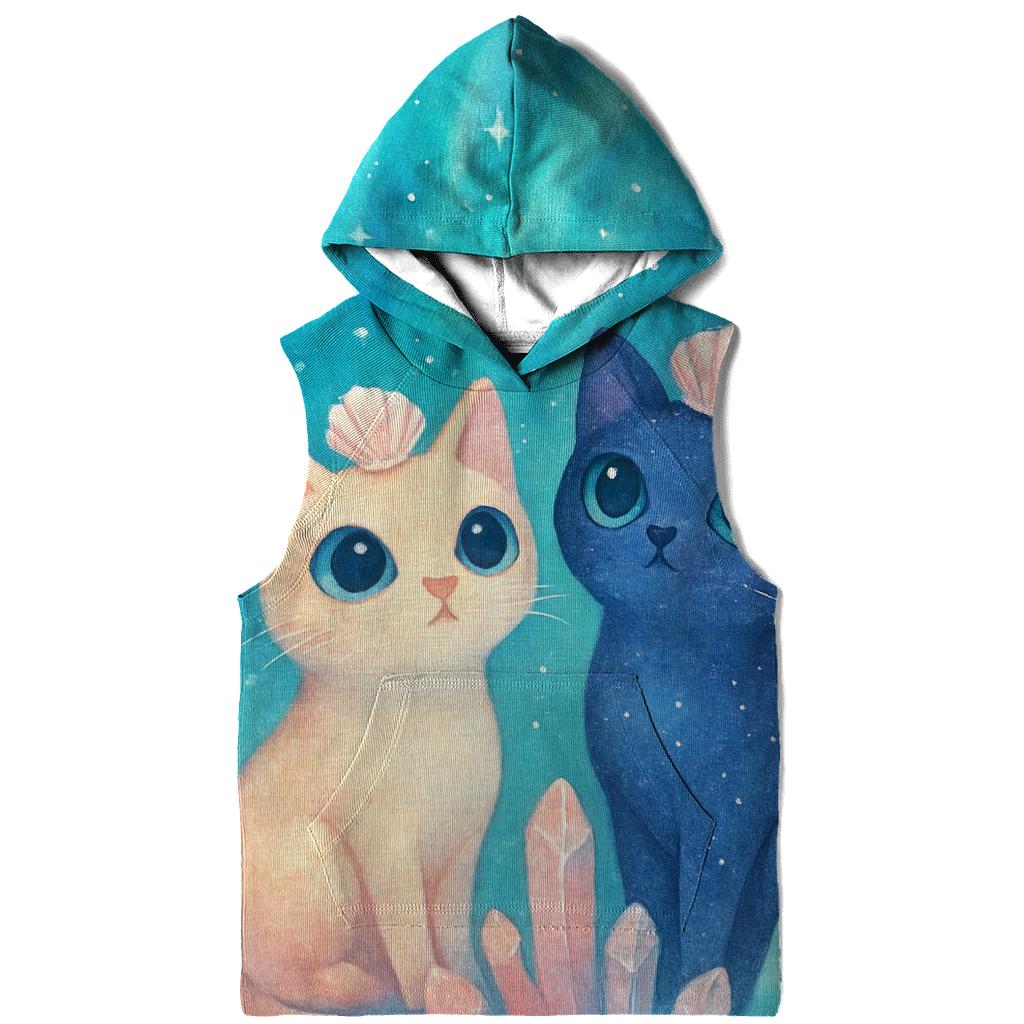 Crystal Reef Stargazer Cats zip-up hoodies