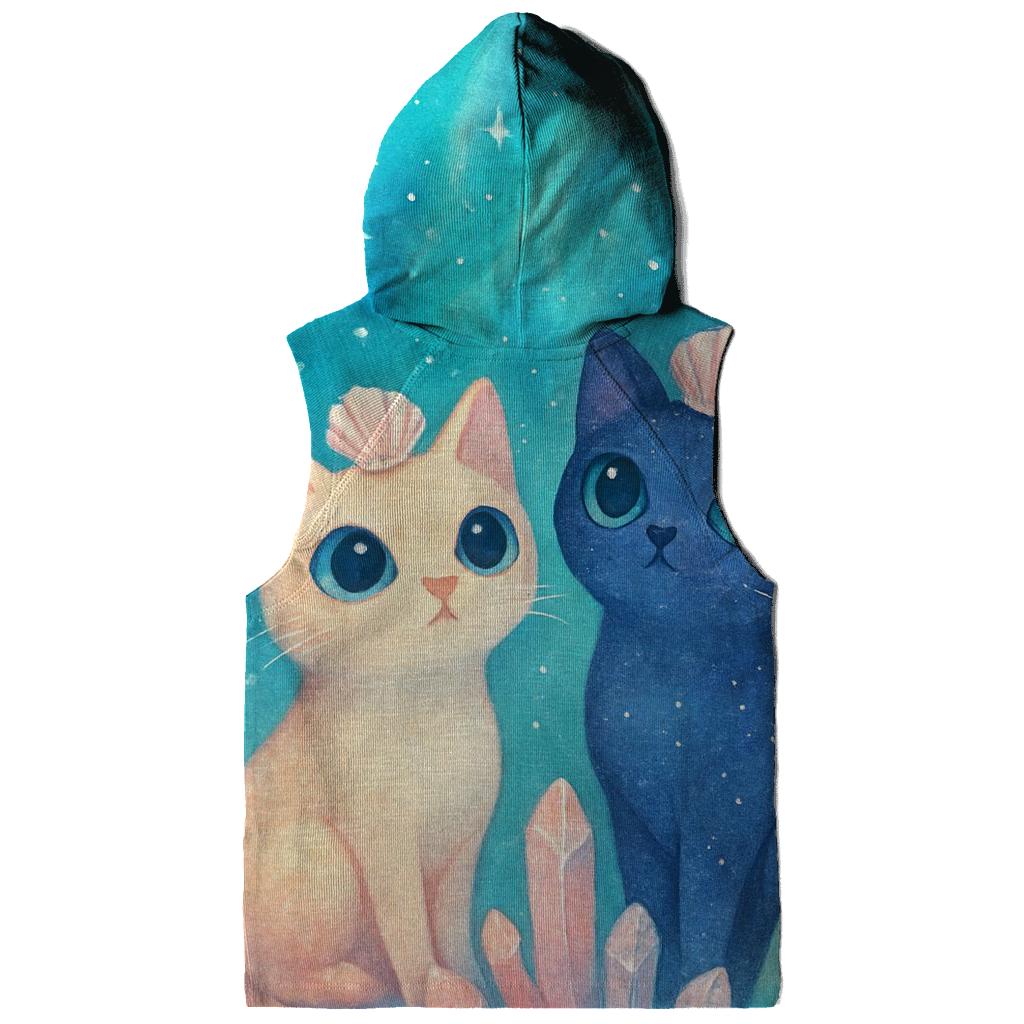 Crystal Reef Stargazer Cats zip-up hoodies