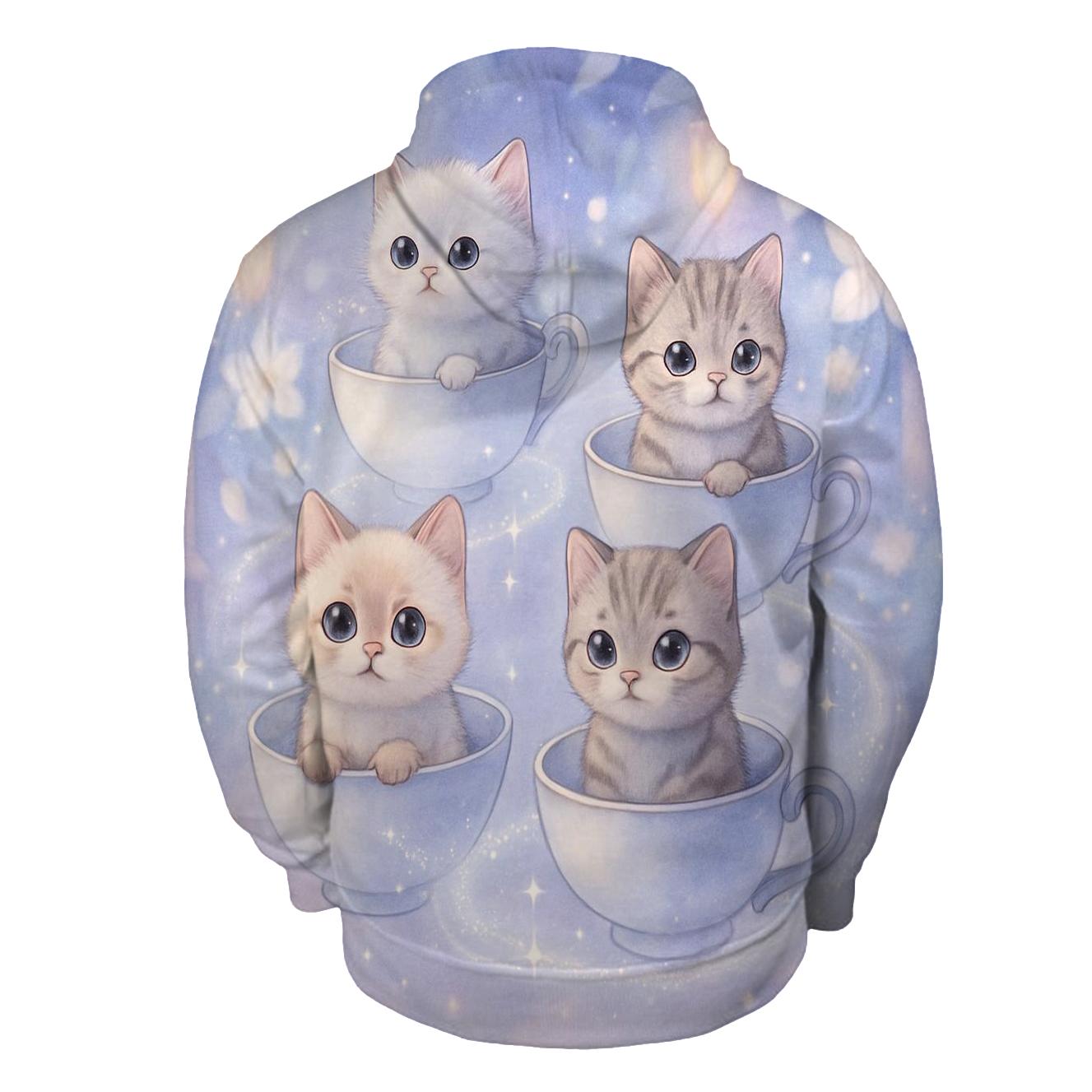 Moonlit Teacup Kitten Carousel hoodie trends