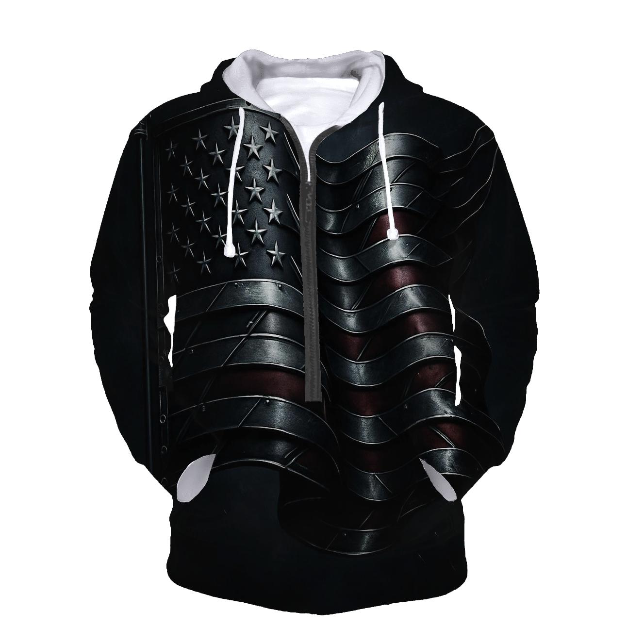Midnight Forge Flag printed hoodies