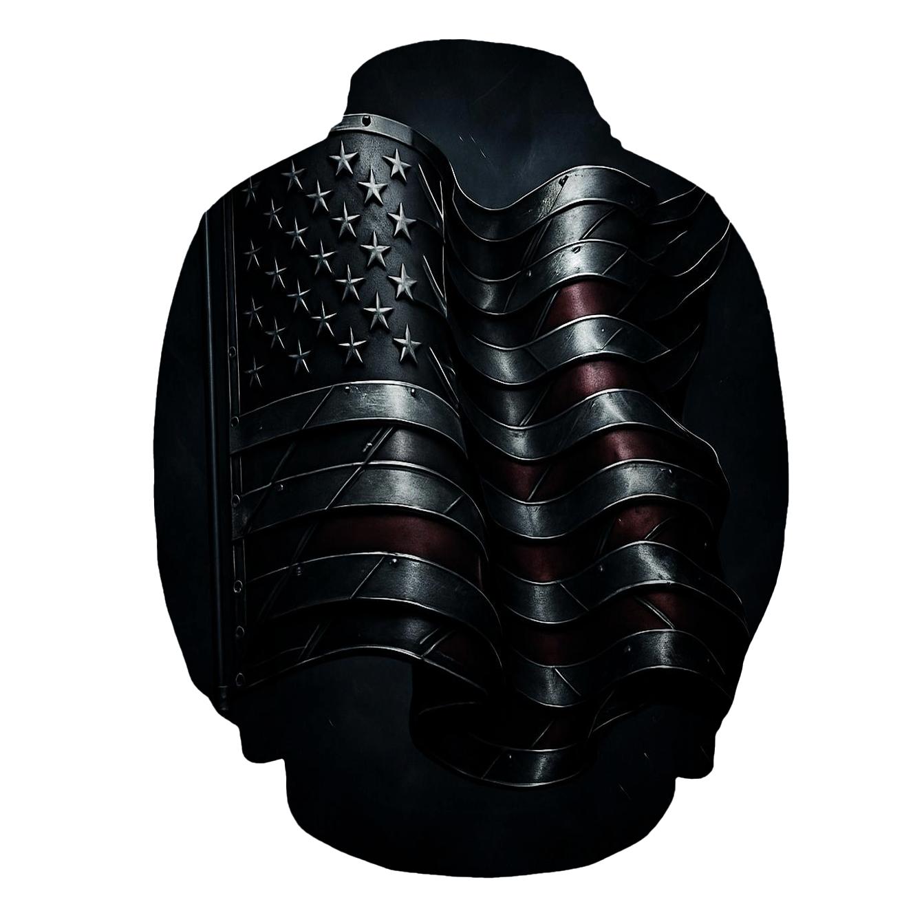 Midnight Forge Flag printed hoodies