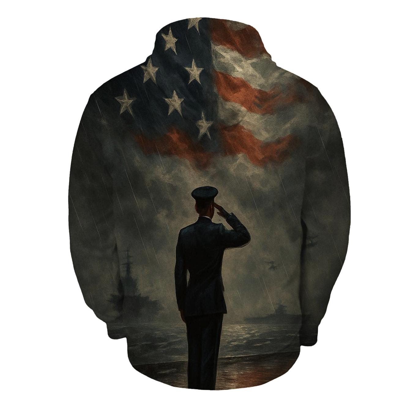 Harbor Vigil Under The Flag Sky lightweight hoodies