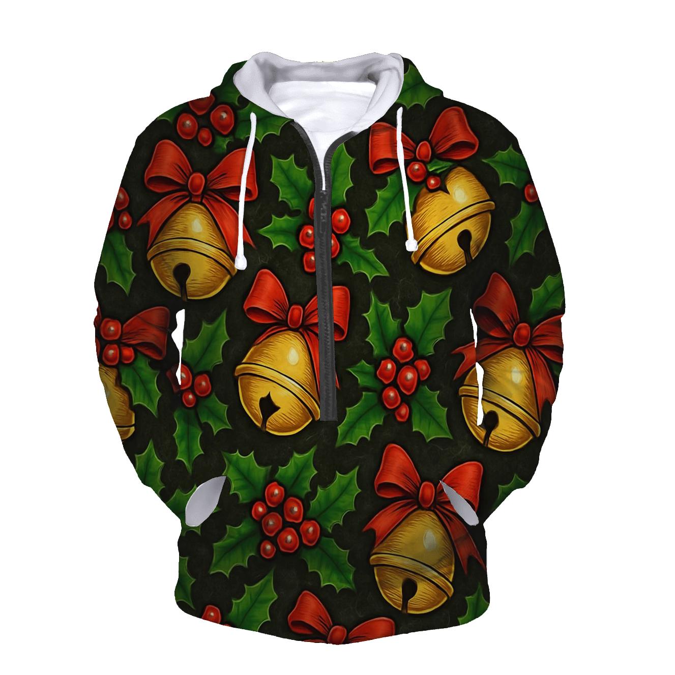 Holly Bell Tessellation On Charcoal Night graphic hoodies