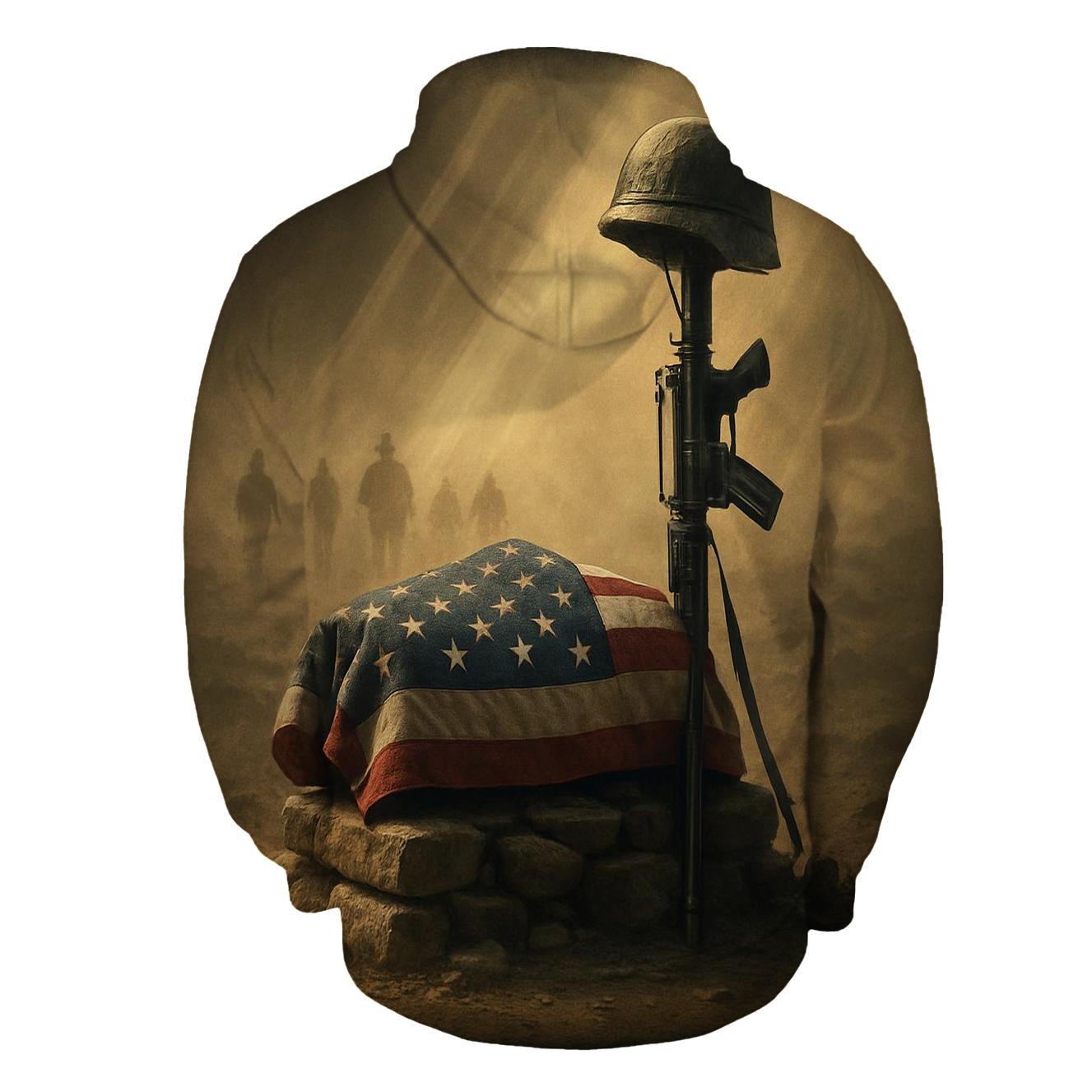 Folded Flag Reliquary In Desert Light printed hoodies