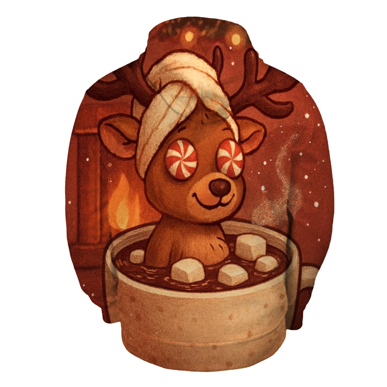 Reindeer Cocoa Spa Day hoodies fashion