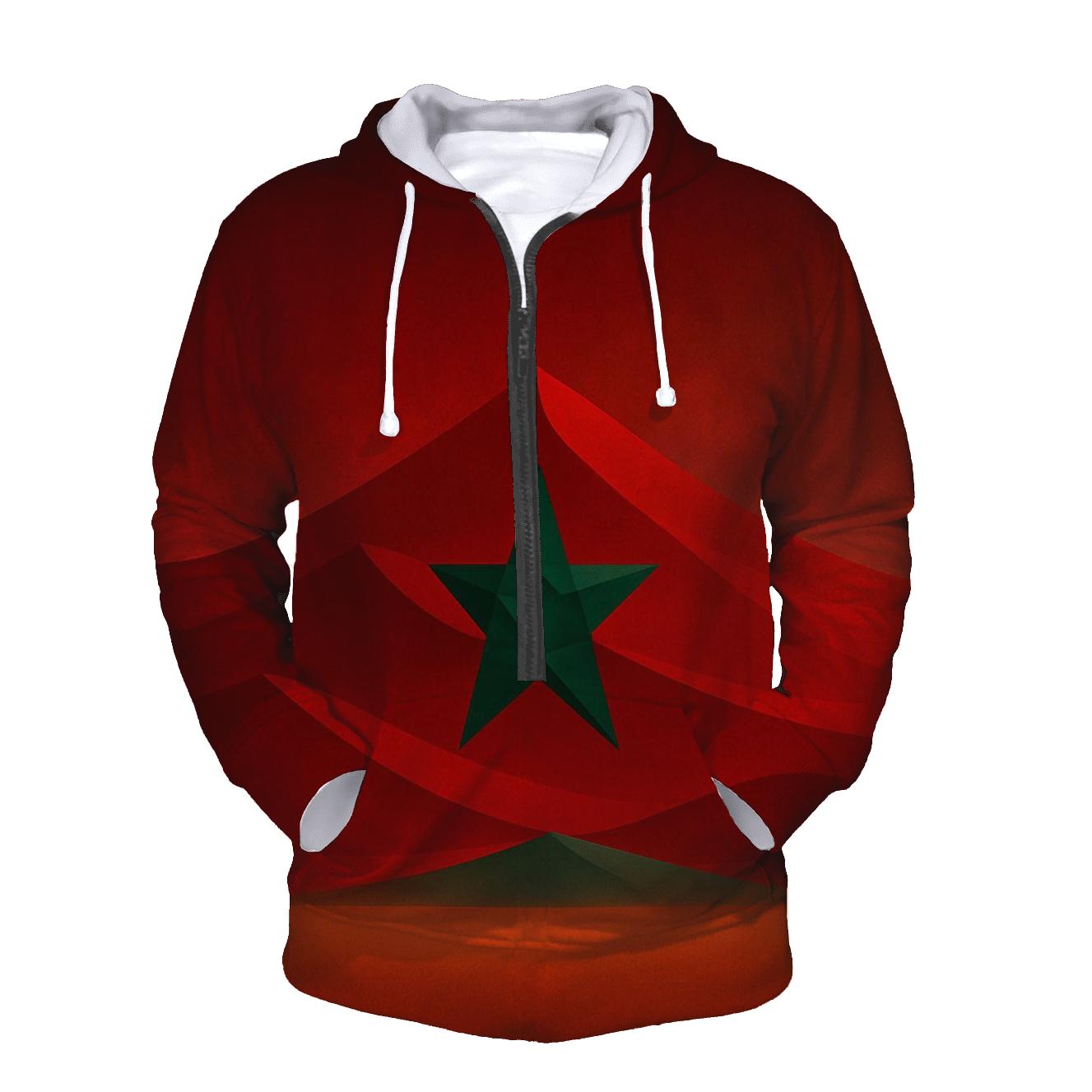 Geometric Mirage Flag Of Morocco pullover hoodies
