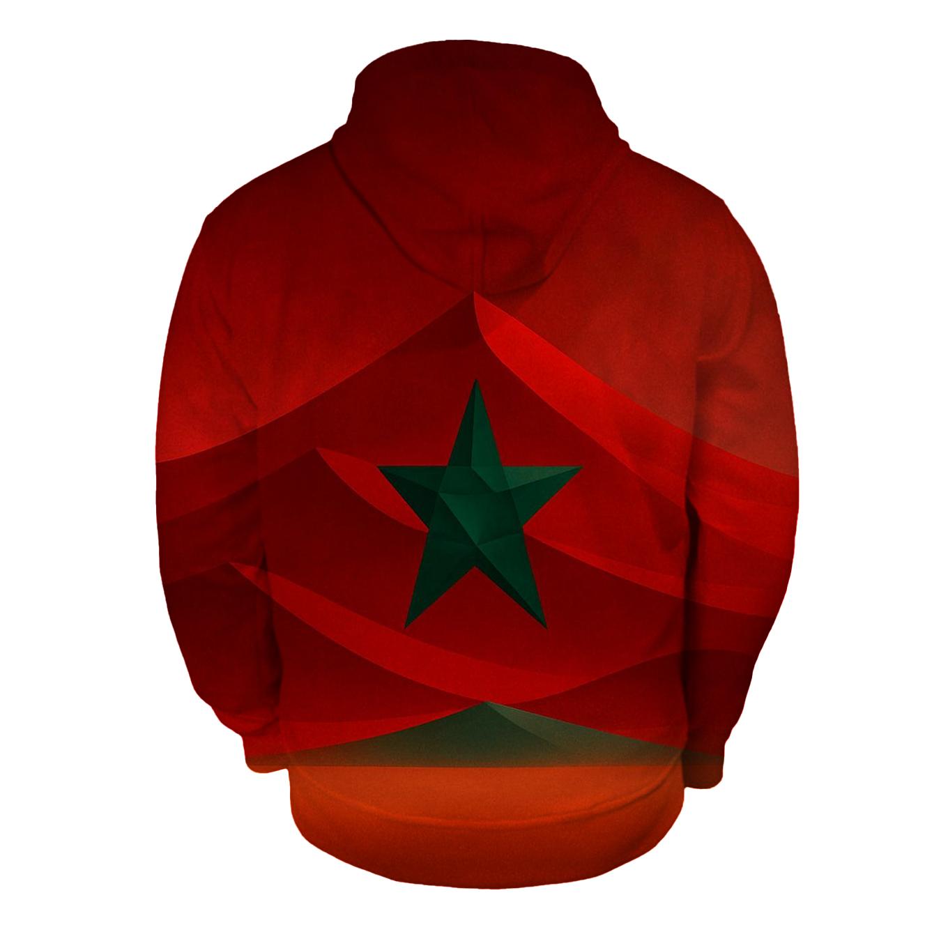 Geometric Mirage Flag Of Morocco pullover hoodies