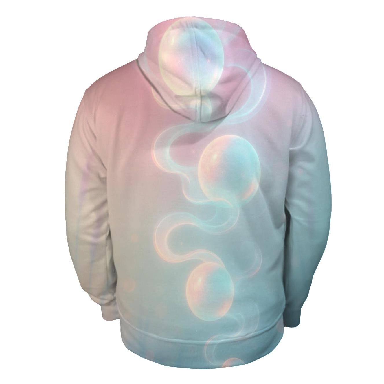 Pastel Mist Lantern Garden zip-up hoodies