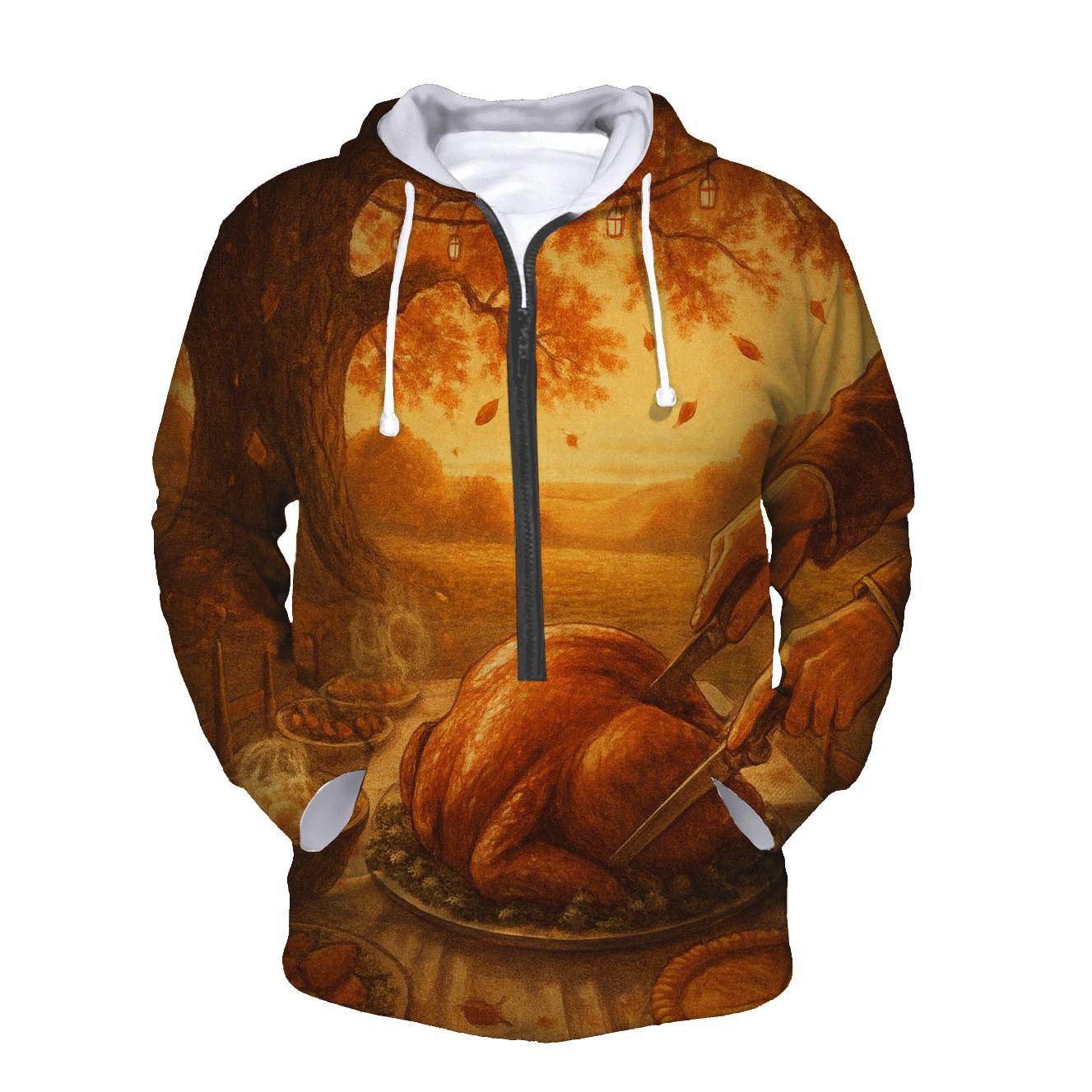 Golden Hour Feast Under The Oak lightweight hoodies