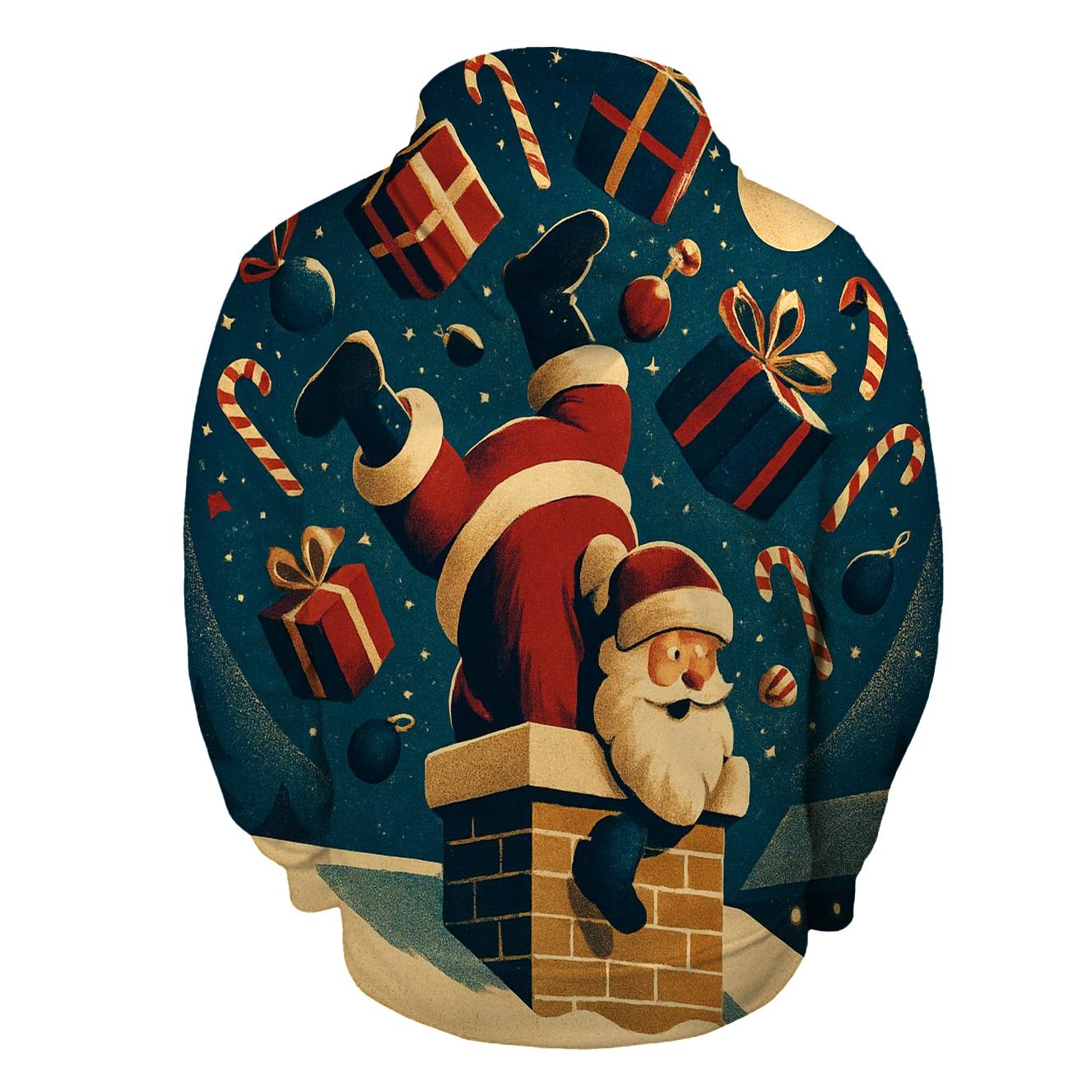 Santa Stuck In Chimney Gift Avalanche custom hoodies