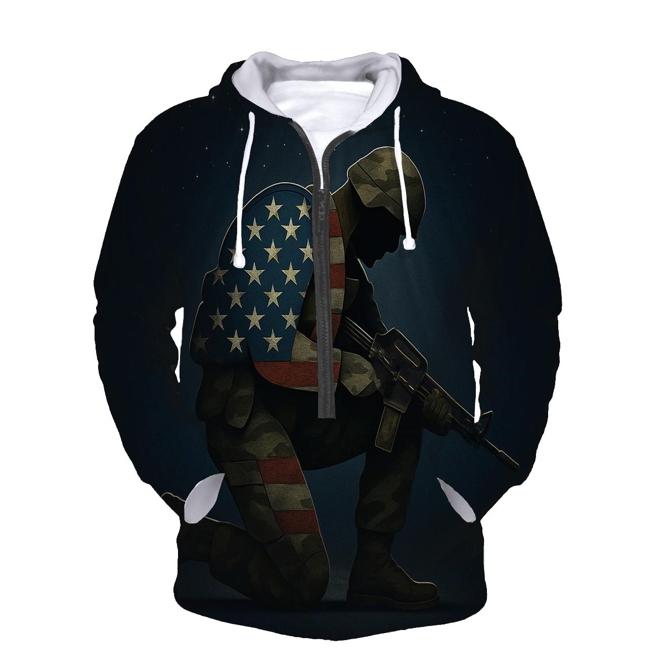 Camouflage Constellation Flag Sentinel printed hoodies