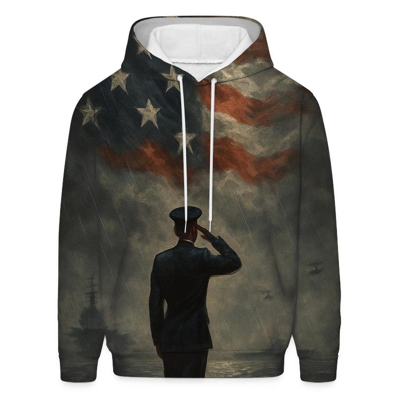 Harbor Vigil Under The Flag Sky graphic hoodies