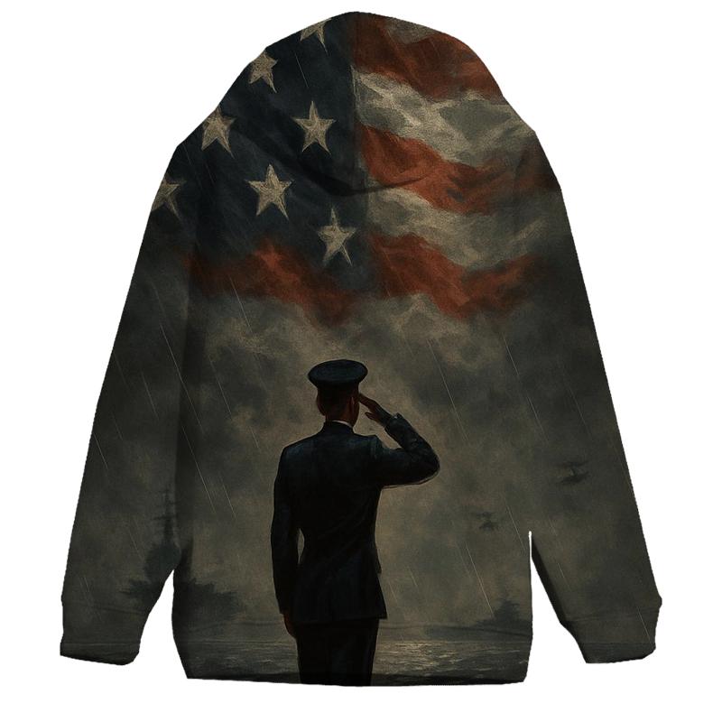 Harbor Vigil Under The Flag Sky graphic hoodies