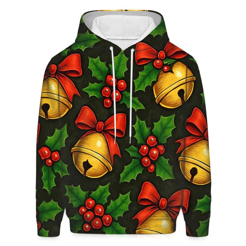 Holly Bell Tessellation On Charcoal Night lightweight hoodies