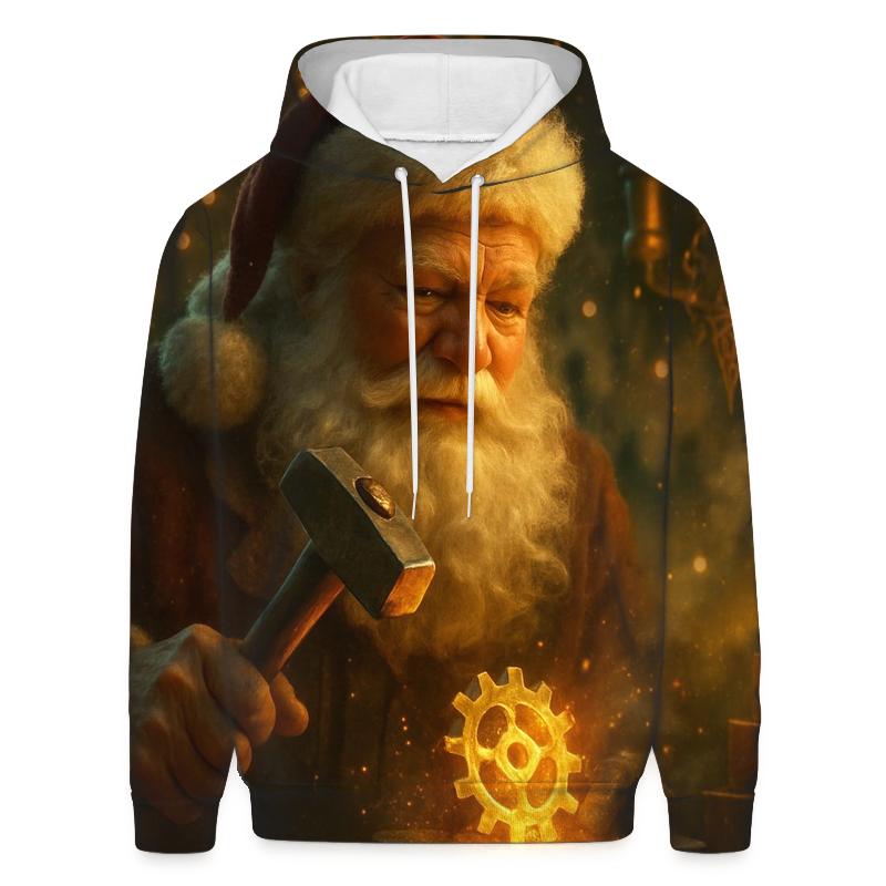 Gilded Workshop Santa Clockwork Forge printed hoodies