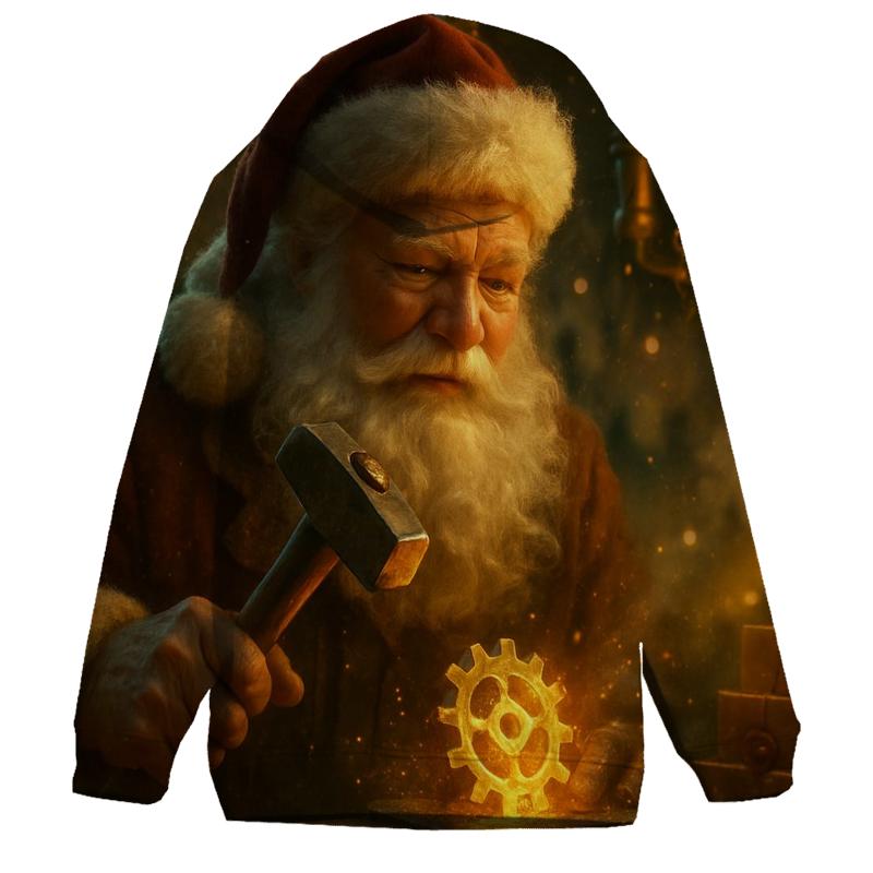 Gilded Workshop Santa Clockwork Forge printed hoodies