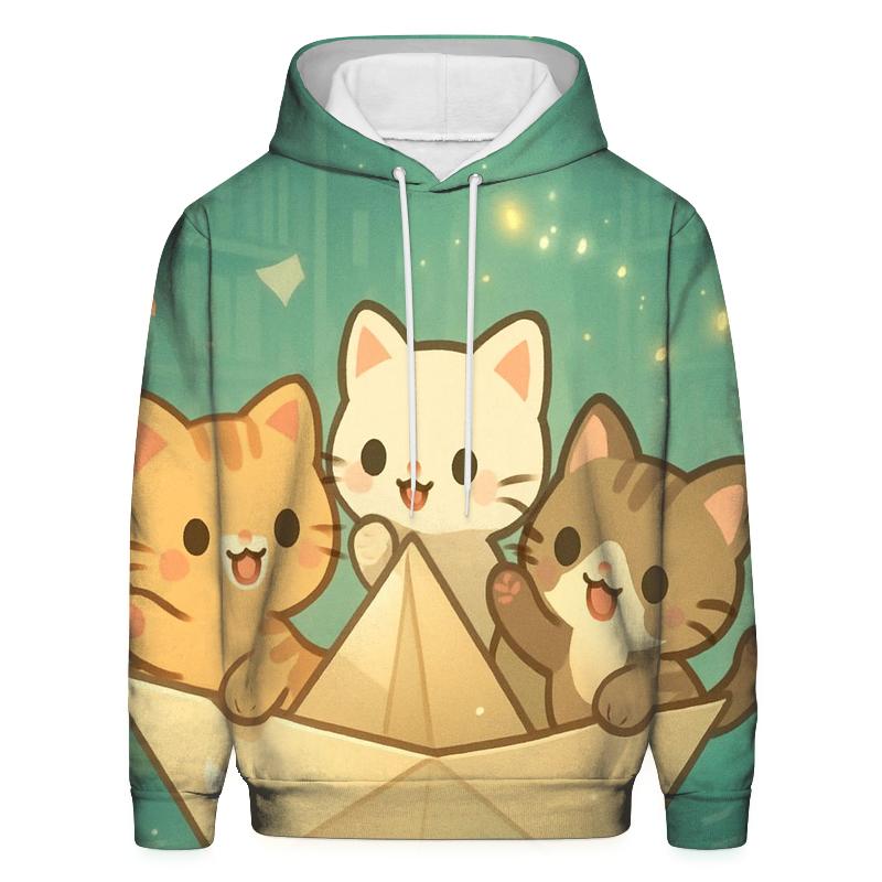 Firefly Library Kittens In A Paper Boat hoodie designs