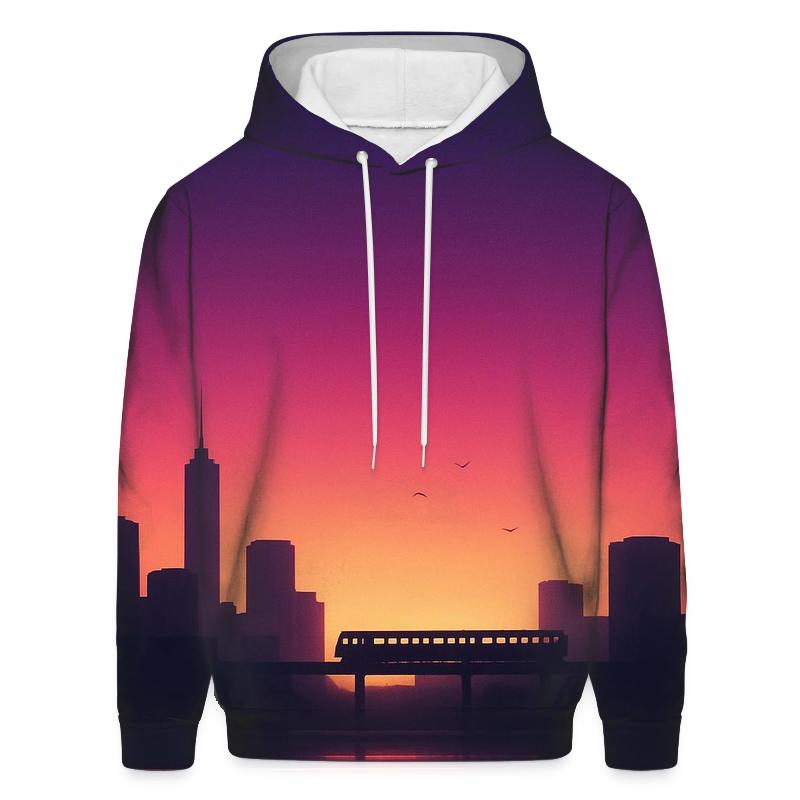 Orchid Skyline Afterglow printed hoodies
