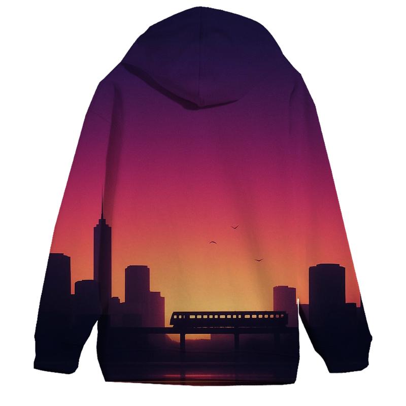 Orchid Skyline Afterglow printed hoodies
