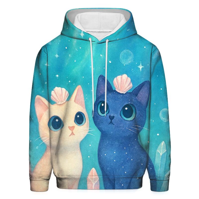 Crystal Reef Stargazer Cats zip-up hoodies