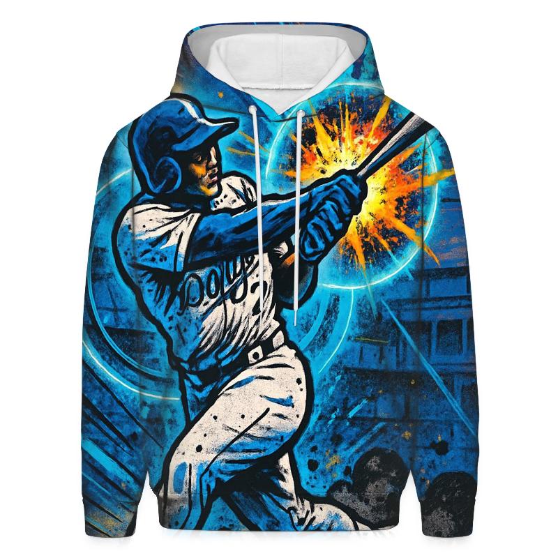 Graffiti Halo Batter Impact Burst graphic hoodies