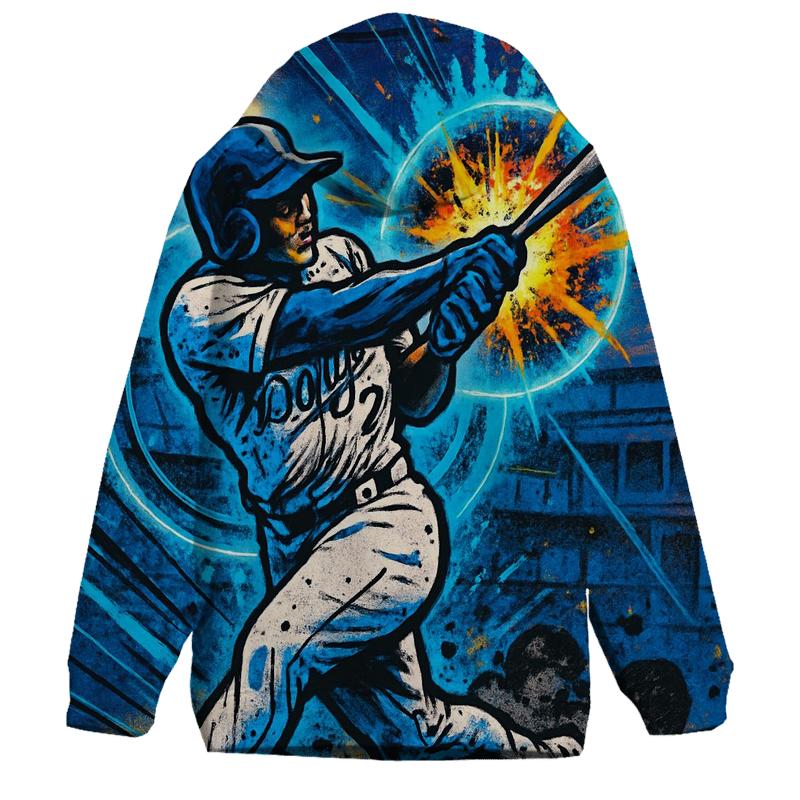 Graffiti Halo Batter Impact Burst graphic hoodies