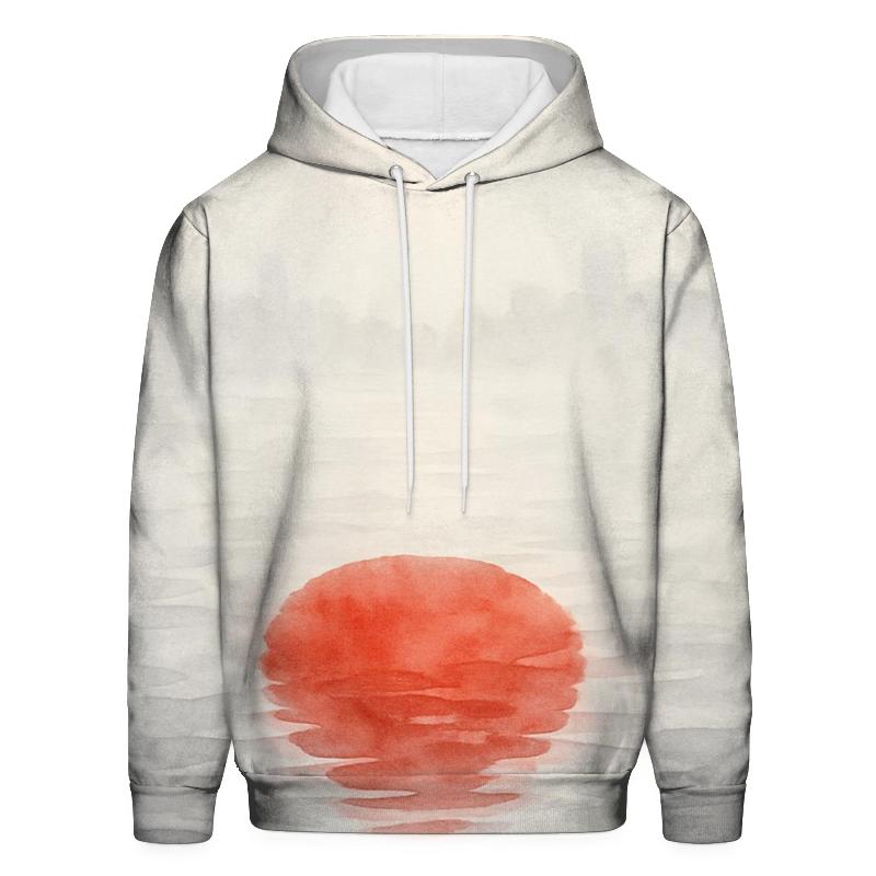 Watercolor Skyline Flag Of Japan designer hoodies