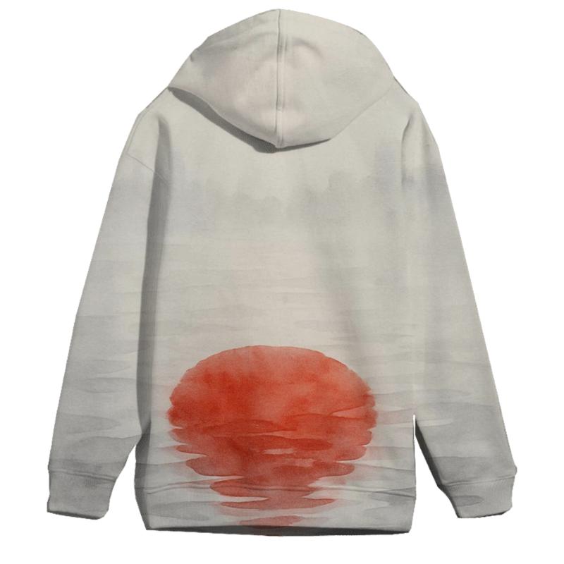 Watercolor Skyline Flag Of Japan designer hoodies