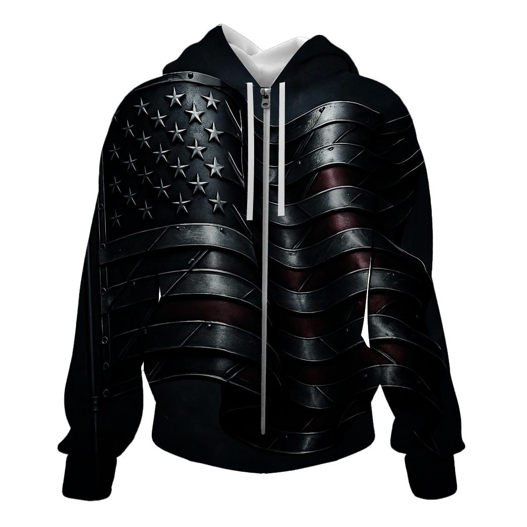 Midnight Forge Flag printed hoodies