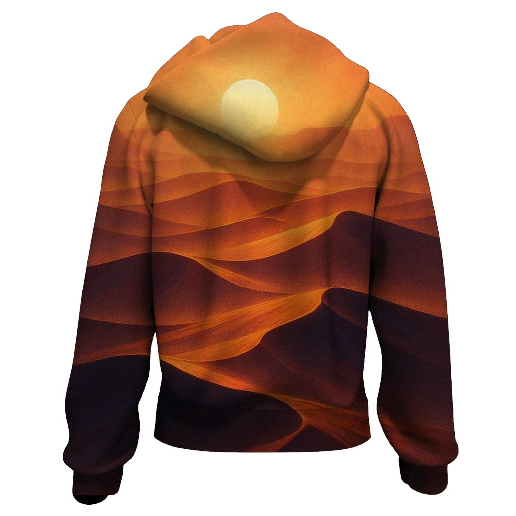 Saffron Mirage Dunes printed hoodies