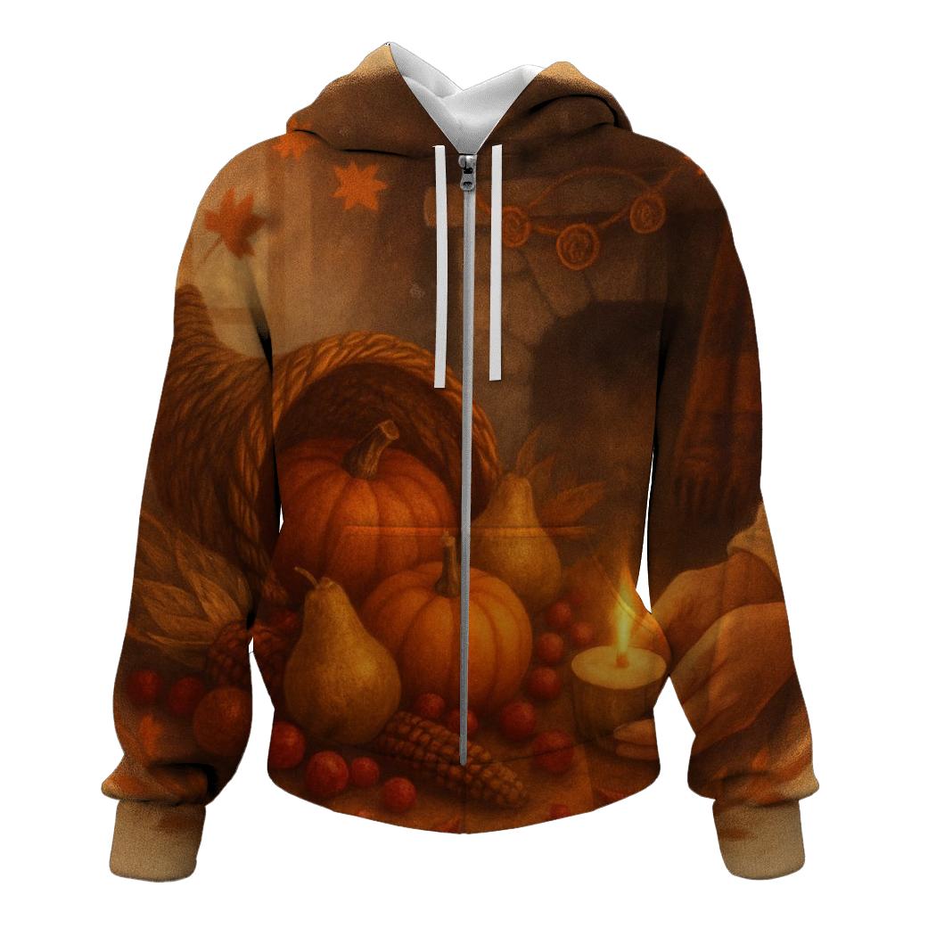 Candlelit Cornucopia Hearth hoodie styles