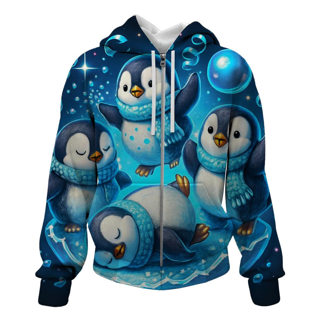 Penguin Snow Globe Breakdance Party hoodies fashion
