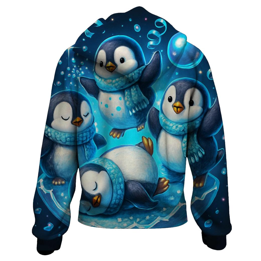 Penguin Snow Globe Breakdance Party hoodies fashion