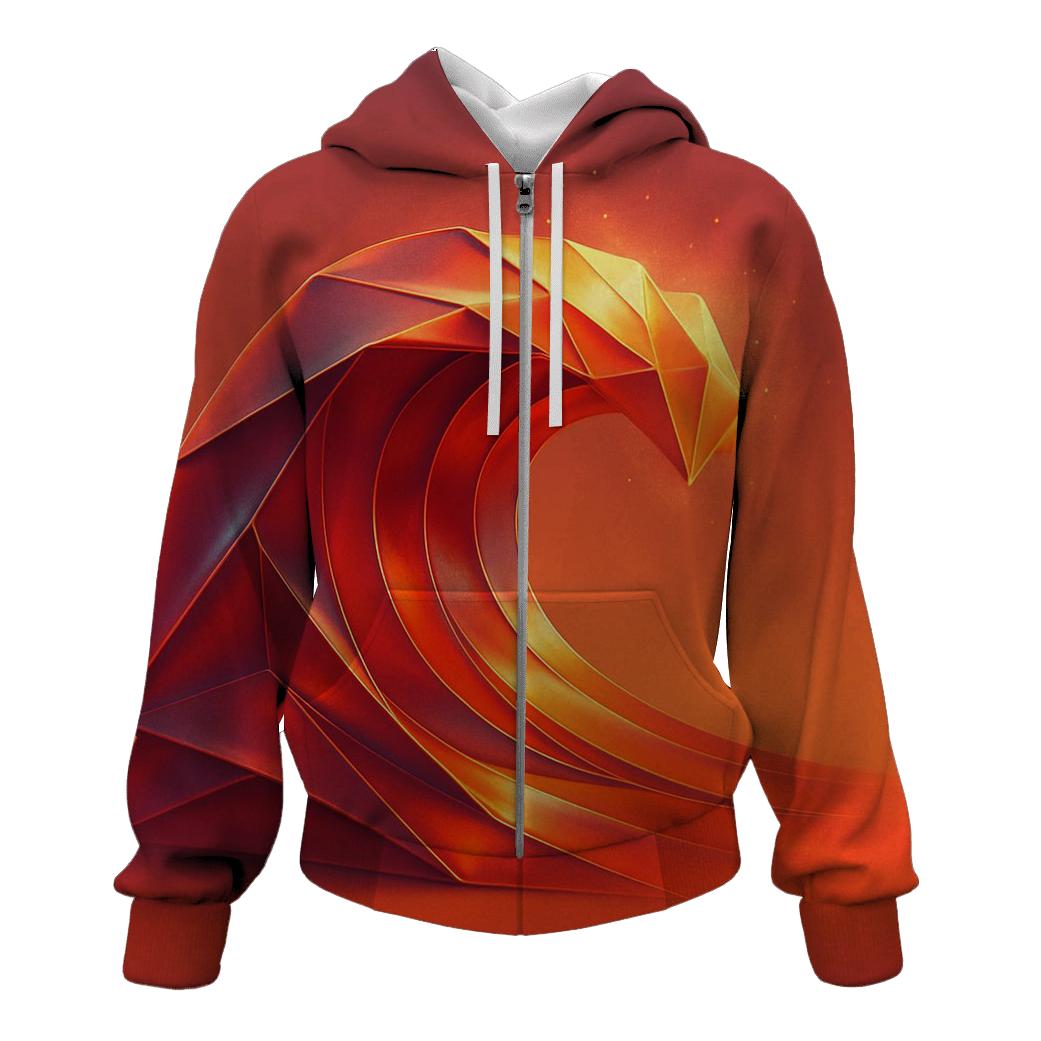 Chromatic Tidal Origami designer hoodies