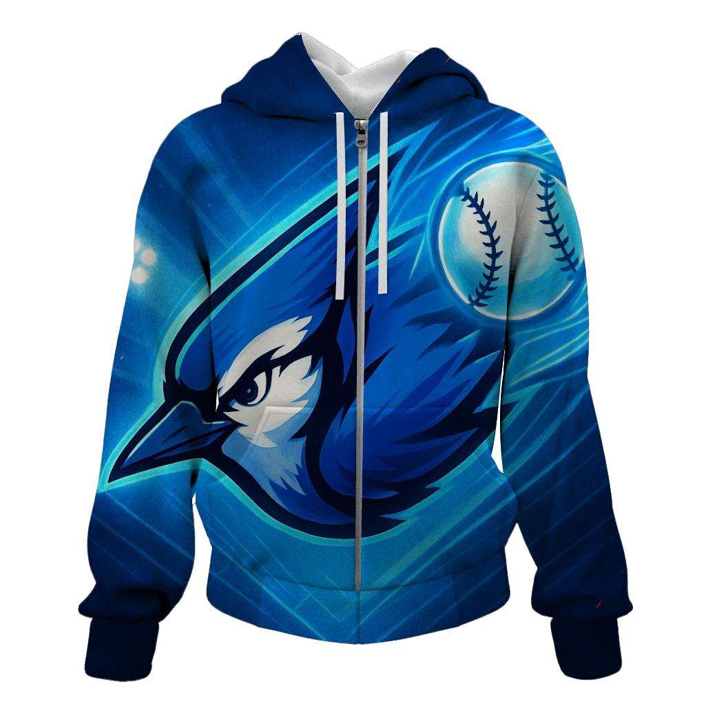 Blue Jays Thunderwing Basepath Burst graphic hoodies
